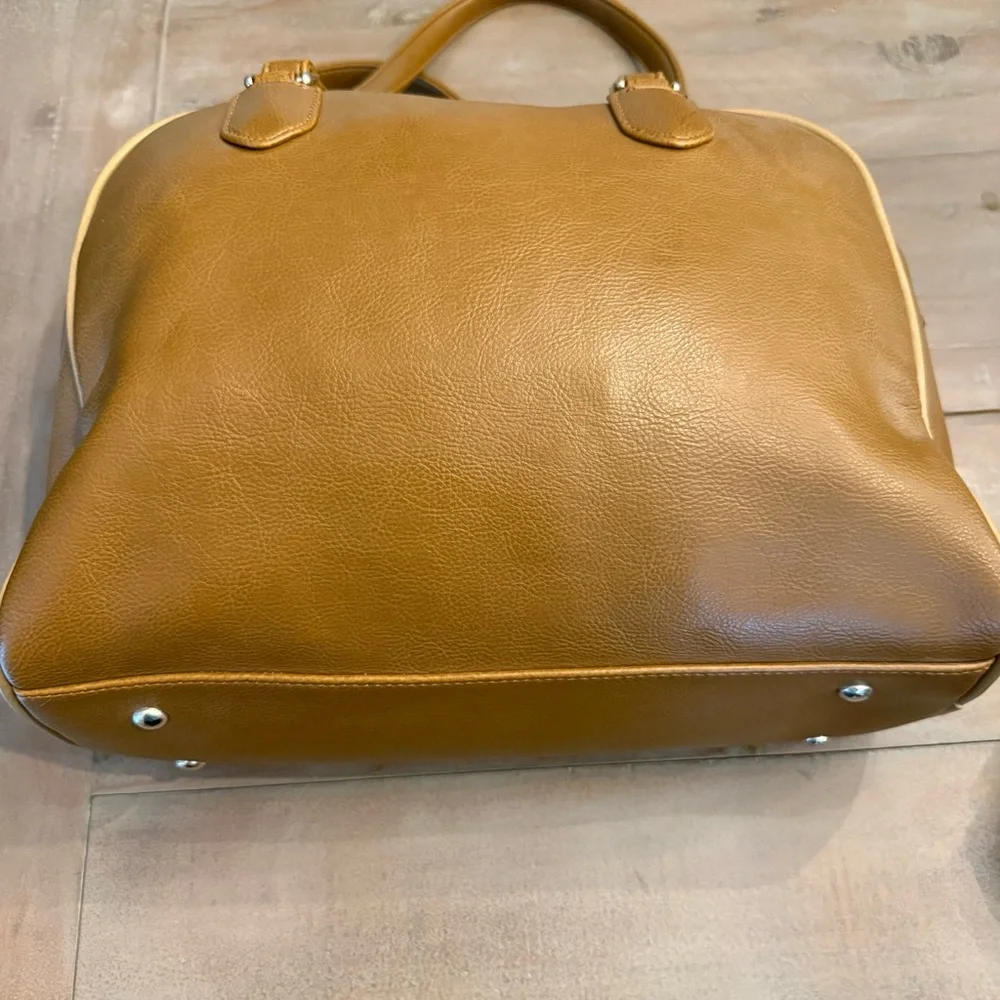 Vintage Fossil Y2K yellow /Brown shoulder strap bag Leather - Picture 8 of 16